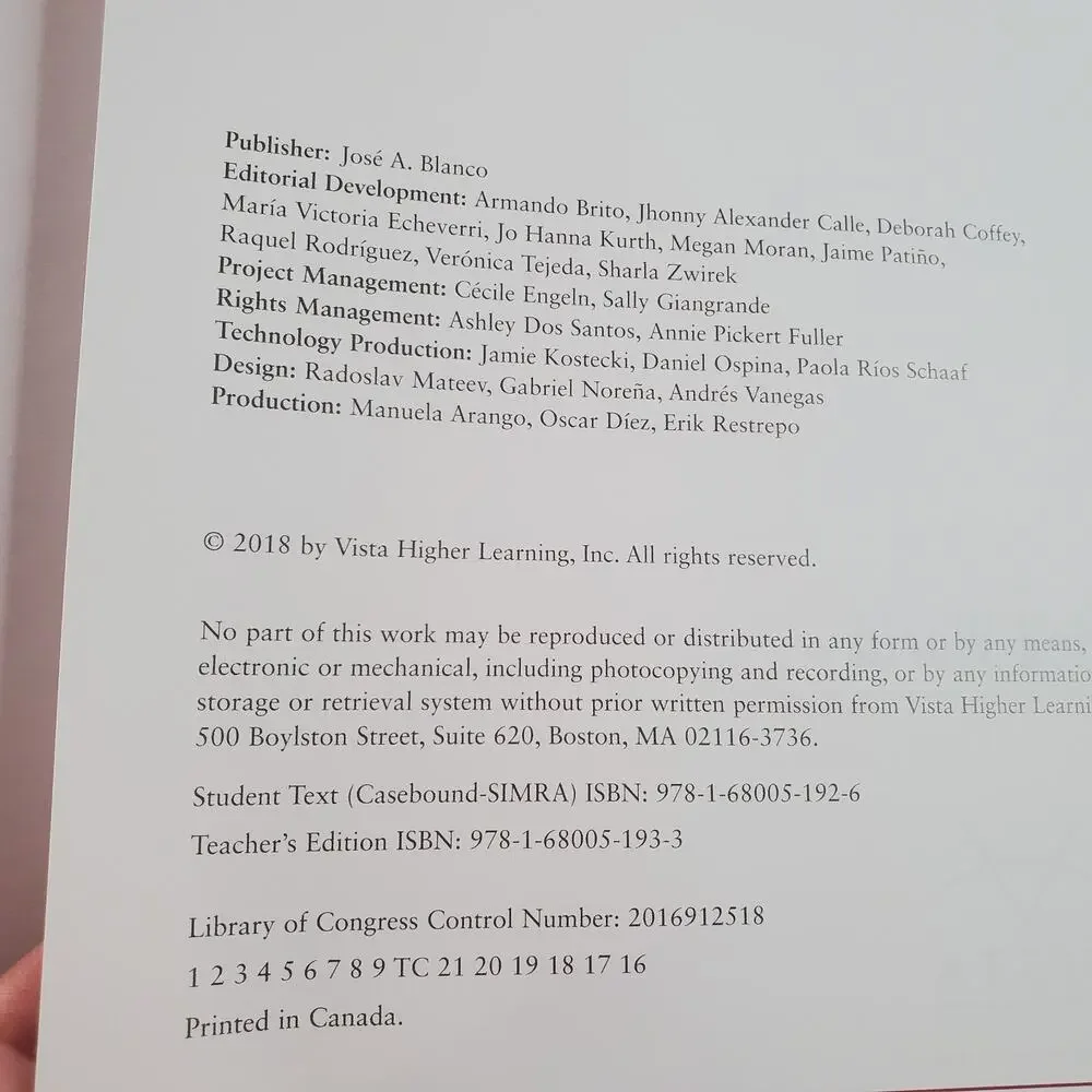 Senderos 2018 Level 2 Teachers Edition Jose A. Blanco Hardcover Spanish